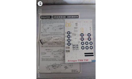 Декаль для модели самолёта Grumman Avenger, фототравление, декали, краски, материалы, Travers, scale72