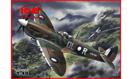 Сборная модель истребителя Spitfire Mk.8, сборные модели авиации, ICM, scale48
