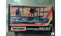 Сборная модель летающей лодки Supermarine walrus, сборные модели авиации, Matchbox, scale72
