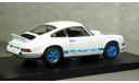 Porsche 911 Carrera RS 2.7 1973 white/blue, Auto Art 1:18, редкая масштабная модель, Autoart, scale18