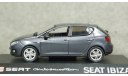 Seat Ibiza IV year 2008-2017 dark grey metallic, Seat 1:43, редкая масштабная модель, scale43