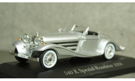 Mercedes 540K Spezial-Roadster (W29)1936 серебристый, Atlas 1:43, масштабная модель, Mercedes-Benz, 1/43