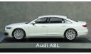 Audi A8L белый, IScale 1:43, масштабная модель, scale43