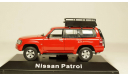 Nissan Patrol Y61 красный, J-COLLECTION 1:43, масштабная модель, scale43