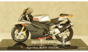 Aprilia RSV 1000R Silver/Black, Atlas 1:24, масштабная модель мотоцикла, scale24