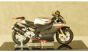 Aprilia RSV 1000R Silver/Black, Atlas 1:24, масштабная модель мотоцикла, scale24