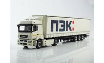 КамАЗ-5490 с п/прицепом НефАЗ-93341 «ПЭК» - кремовый, масштабная модель, ПАО КАМАЗ, scale43