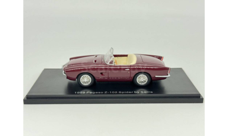 PEGASO Z-102 Spider Serra Barcelona open roof (1956), maroon арт.EMEU43005C, масштабная модель, scale43