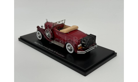 Pierce Arrow Model B Roadster 1930 open roof (maroon) арт.EMUS43006A, масштабная модель, scale43