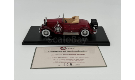 Pierce Arrow Model B Roadster 1930 open roof (maroon) арт.EMUS43006A, масштабная модель, scale43