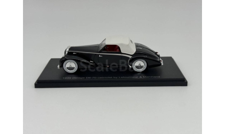 DELAGE D6-70 cabriolet by Letourneur & Marchand black арт.EMEU43023B, масштабная модель, scale43