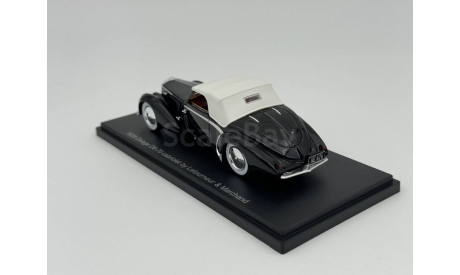 DELAGE D6-70 cabriolet by Letourneur & Marchand black арт.EMEU43023B, масштабная модель, scale43