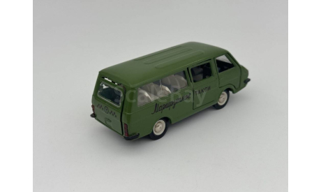 0021) РАФ 2203 Маршрутное такси оливково-зеленый, масштабная модель, scale43