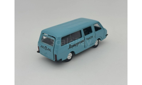 0023)РАФ 2203 Маршрутное такси серо-синий, масштабная модель, scale43