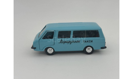 0023)РАФ 2203 Маршрутное такси серо-синий, масштабная модель, scale43