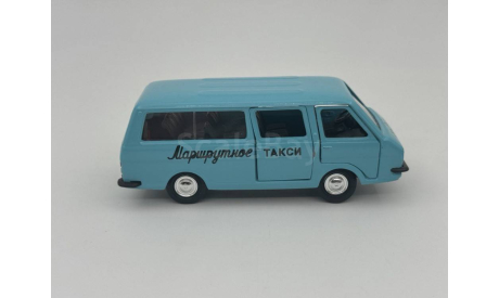 0023)РАФ 2203 Маршрутное такси серо-синий, масштабная модель, scale43