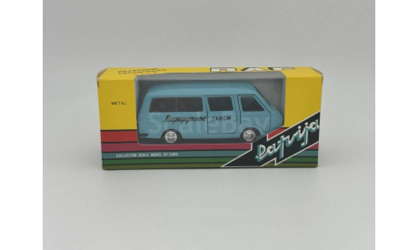 0023)РАФ 2203 Маршрутное такси серо-синий, масштабная модель, scale43