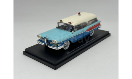 Edsel Corsair ambulance by Memphian Coachwork Co, 1958, red/white/blue/, арт.EMUS43086E, масштабная модель, scale43