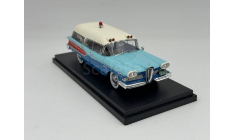 Edsel Corsair ambulance by Memphian Coachwork Co, 1958, red/white/blue/, арт.EMUS43086E, масштабная модель, scale43