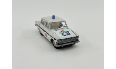 0166) Москвич 412 Милиция ГАИ, масштабная модель, scale43