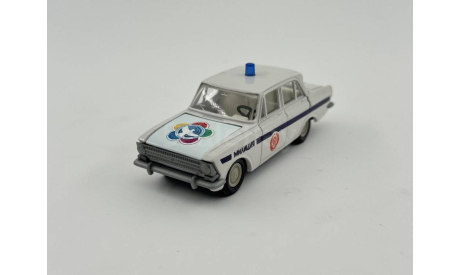 0166) Москвич 412 Милиция ГАИ, масштабная модель, scale43