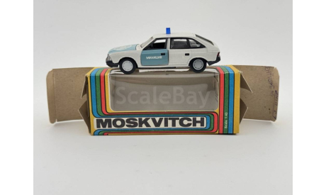 0165) Москвич 2141 Милиция Бело-голубой, масштабная модель, scale43