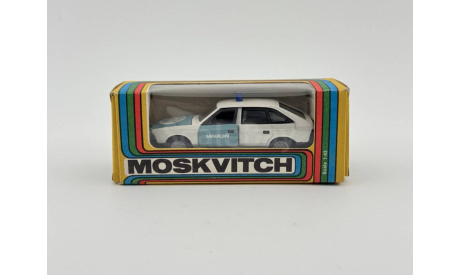 0165) Москвич 2141 Милиция Бело-голубой, масштабная модель, scale43