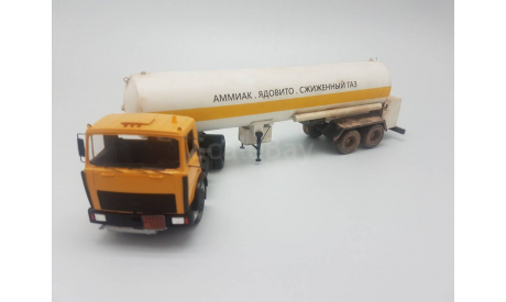 Маз 5433 с п/п бочкой ’Аммиак’. Nik models, масштабная модель, scale43