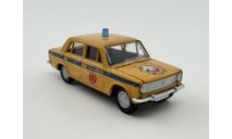 0033) Волжский 2101 80 лет Милиция ГАИ желтый, масштабная модель, scale43