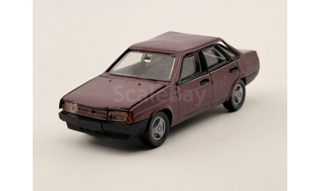 0213) Волжский 21099 темно малиновый, масштабная модель, scale43