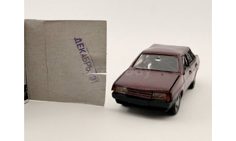 0213) Волжский 21099 темно малиновый, масштабная модель, scale43