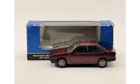 0213) Волжский 21099 темно малиновый, масштабная модель, scale43