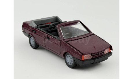 0210) 21099 кабриолет бордовый, масштабная модель, scale43