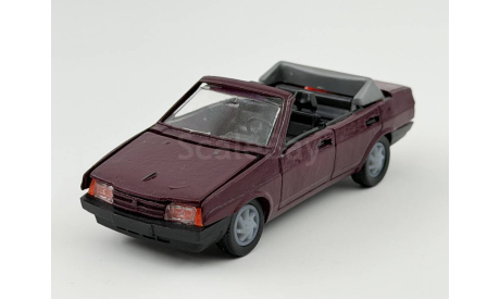 0210) 21099 кабриолет бордовый, масштабная модель, scale43