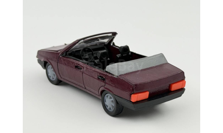 0210) 21099 кабриолет бордовый, масштабная модель, scale43
