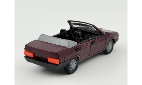 0210) 21099 кабриолет бордовый, масштабная модель, scale43