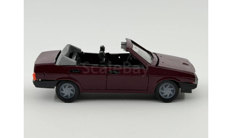 0210) 21099 кабриолет бордовый, масштабная модель, scale43