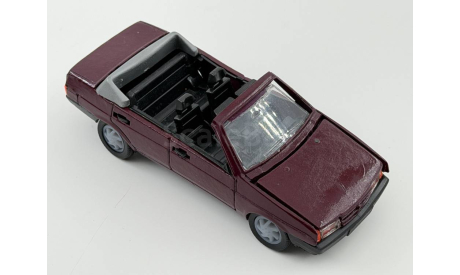 0210) 21099 кабриолет бордовый, масштабная модель, scale43