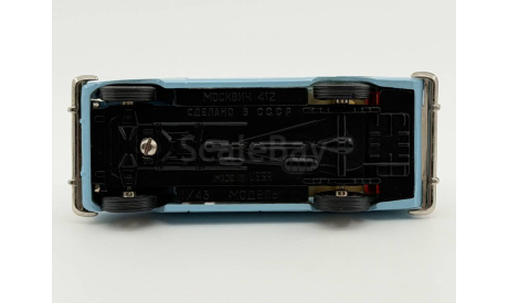 0013) Москвич 412 голубой цвет, масштабная модель, scale43