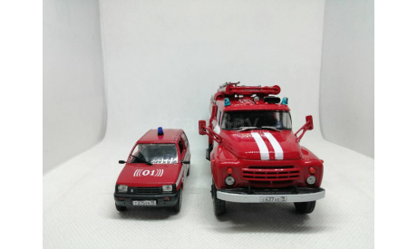 ВАЗ-1111 «Ока» и ЗиЛ-130 «Пожарные», масштабная модель, scale43