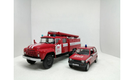 ВАЗ-1111 «Ока» и ЗиЛ-130 «Пожарные», масштабная модель, scale43