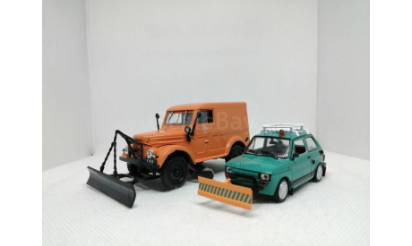 Fiat 126Р и Горький-69 Т-3 «Снегоуборочные автомобили», масштабная модель, DeAgostini, scale43