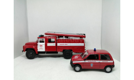 ВАЗ-1111 «Ока» и ЗиЛ-130 «Пожарные», масштабная модель, scale43