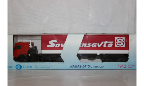 КамАЗ 5410 с полуприцепом тент, масштабная модель, 1:43, 1/43, Элекон