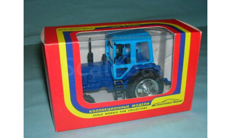 Трактор МТЗ-82 с зеркалами и дворниками (син.-гол.) 1:43, масштабная модель, scale43, Компаньон