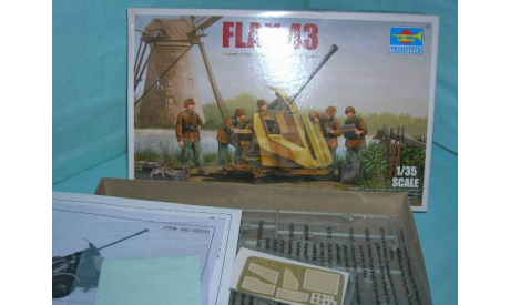 Немецкая ЗУ 3.7cm FLAK 43 (1:35), сборные модели артиллерии, Trumpeter, БТ, scale35