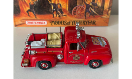 1:43 1953 Ford F-100 Пожарный Matchbox, масштабная модель, 1/43
