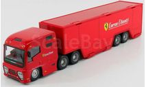 FERRARI Truck F1 Car Transporter Team Ferrari Corse Clienti With Set Fxx-k N10 (2015) + Figure Service Mobile Mechanic, Red, масштабная модель, BBurago, scale43