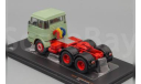 HENSCHEL HS 19 towing vehicle (1966), light green/red, масштабная модель, IXO, scale43