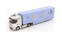 MERCEDES BENZ Actros Mp4 1851 Bigspace Truck - Car Transporter Team Hyundai Team Shell Mobis Wrt Ral, масштабная модель, Mercedes-Benz, IXO грузовики (серии TRU), scale43